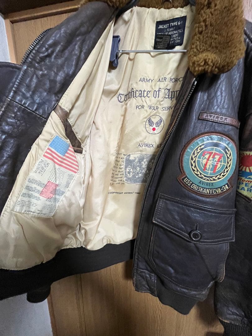 AVIREX ダークブラウン フライトジャケット