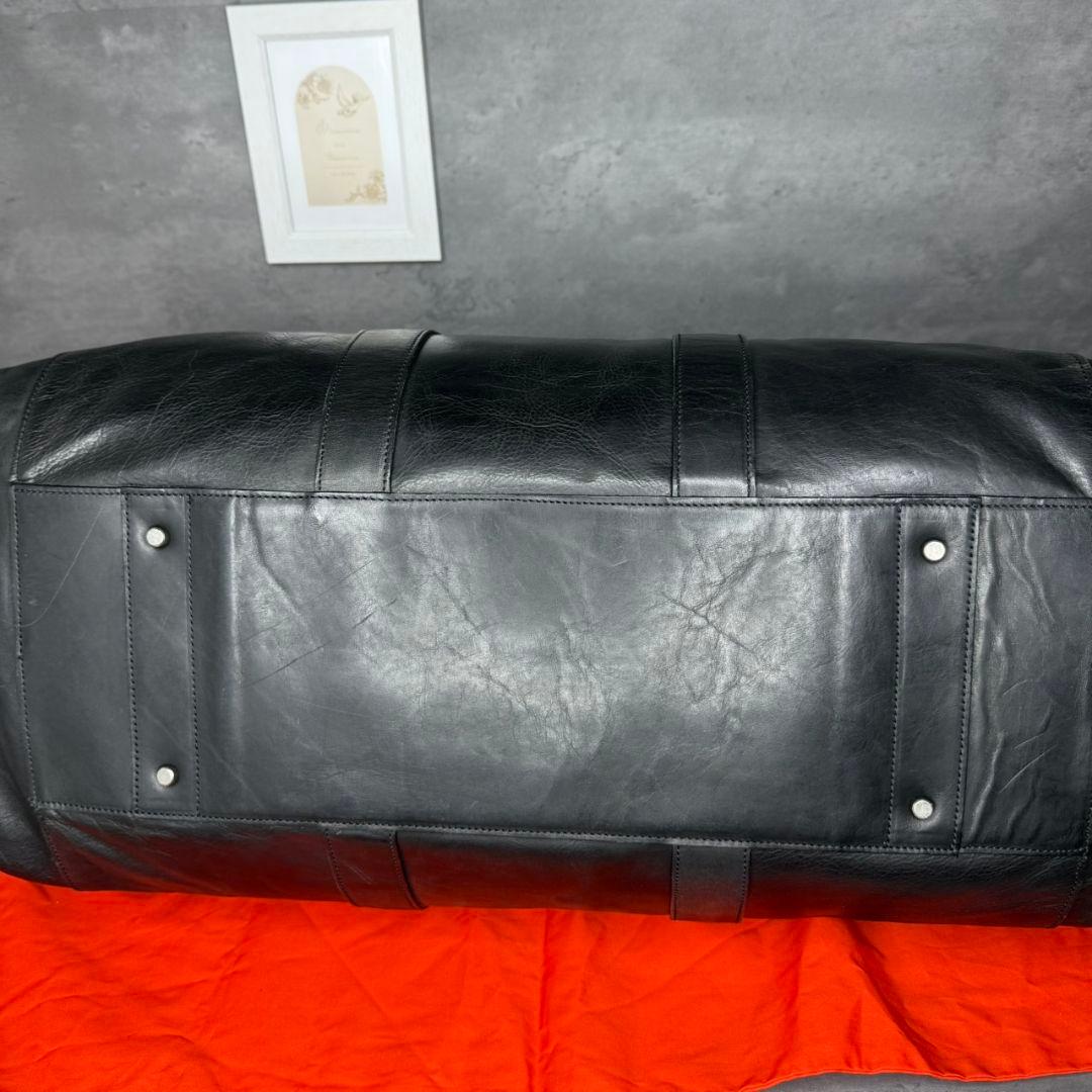 ★希少★aniary 2way ボストンバッグ 大容量 オールレザー 本革 黒