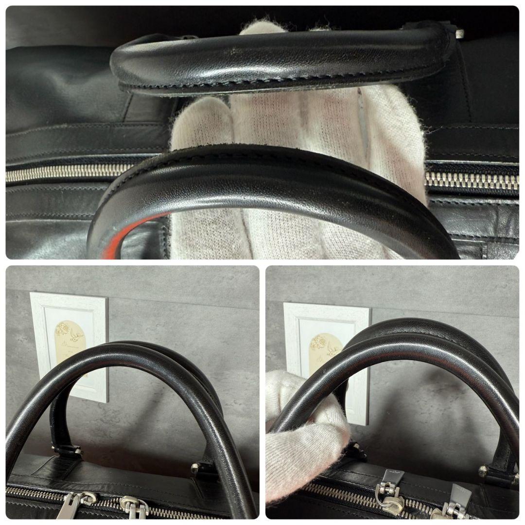 ★希少★aniary 2way ボストンバッグ 大容量 オールレザー 本革 黒