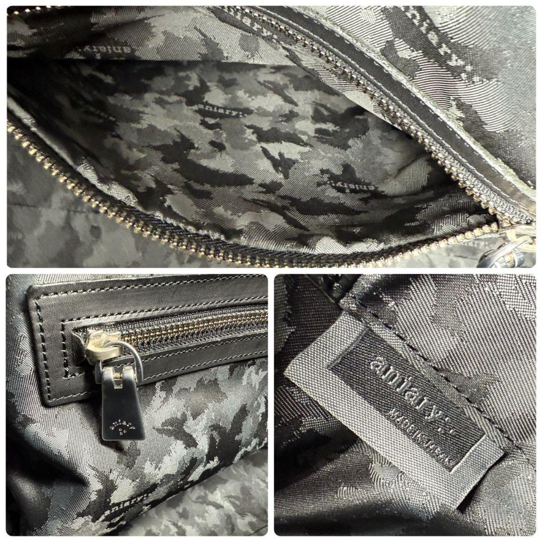 ★希少★aniary 2way ボストンバッグ 大容量 オールレザー 本革 黒