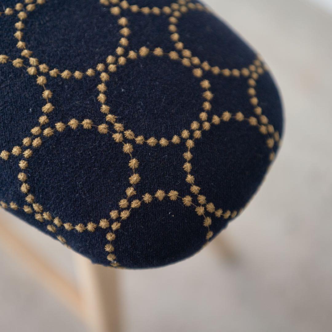 キッチンスツールNA H630＋ミナ ペルホネン　タンバリン　ネイビー