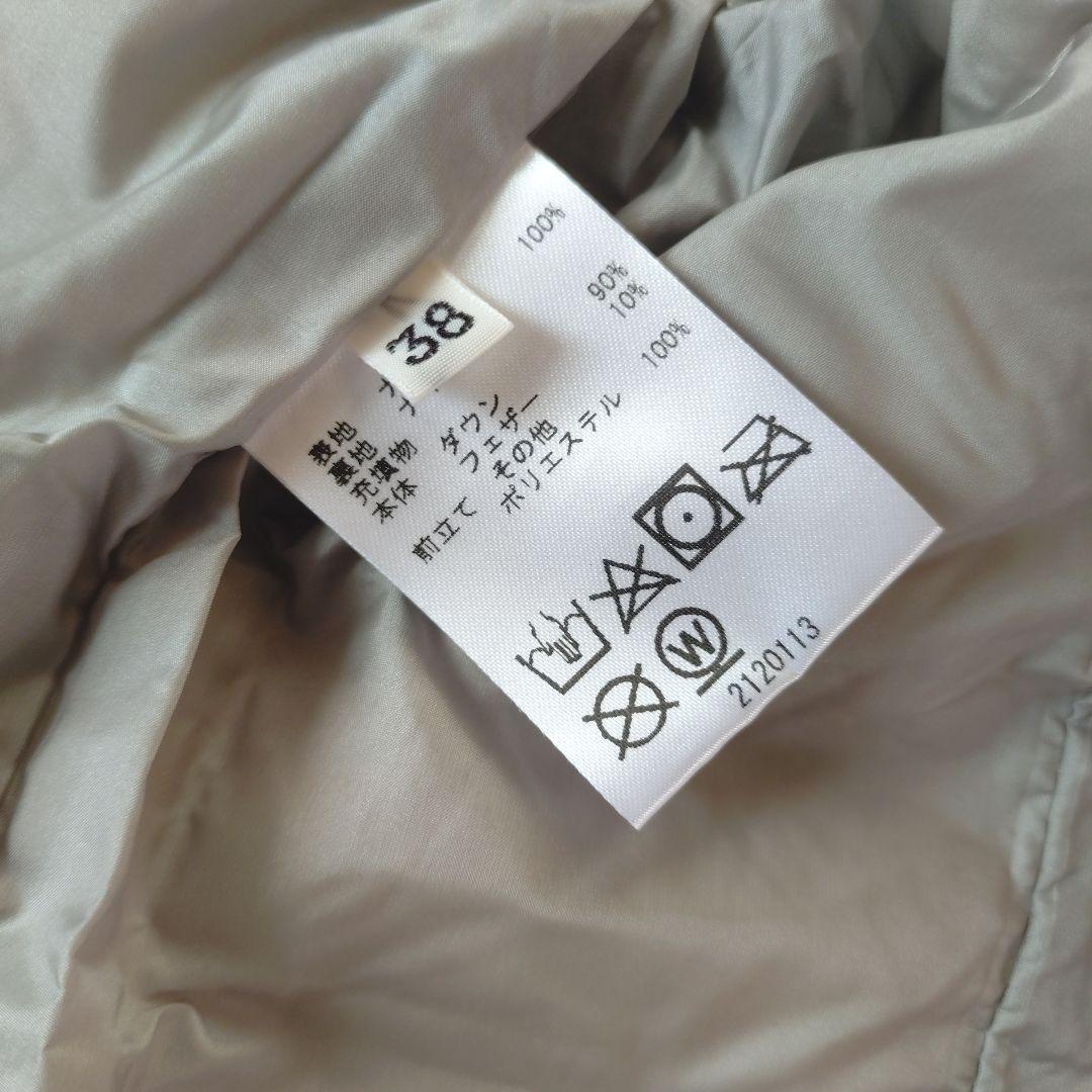 SCAPA フード付きグレーキルティングダウンベスト