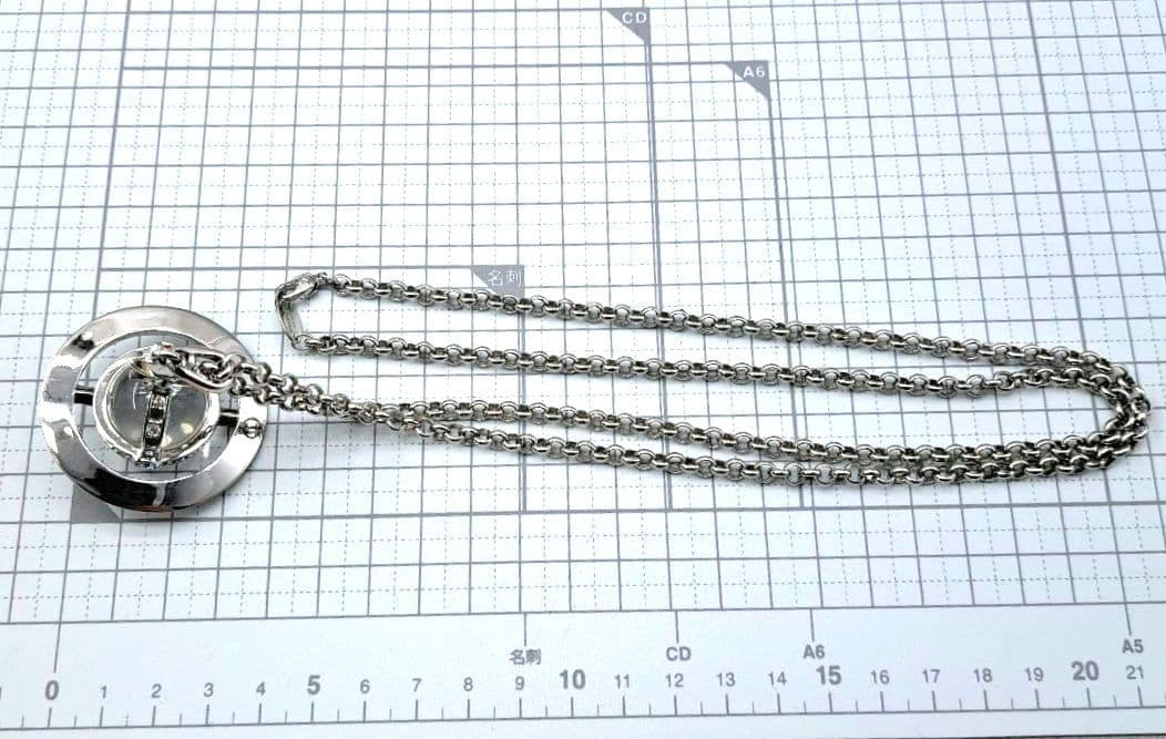 ヴィヴィアンウエストウッド ネックレス ビッグオーブ シルバー 裏文字有 正規品