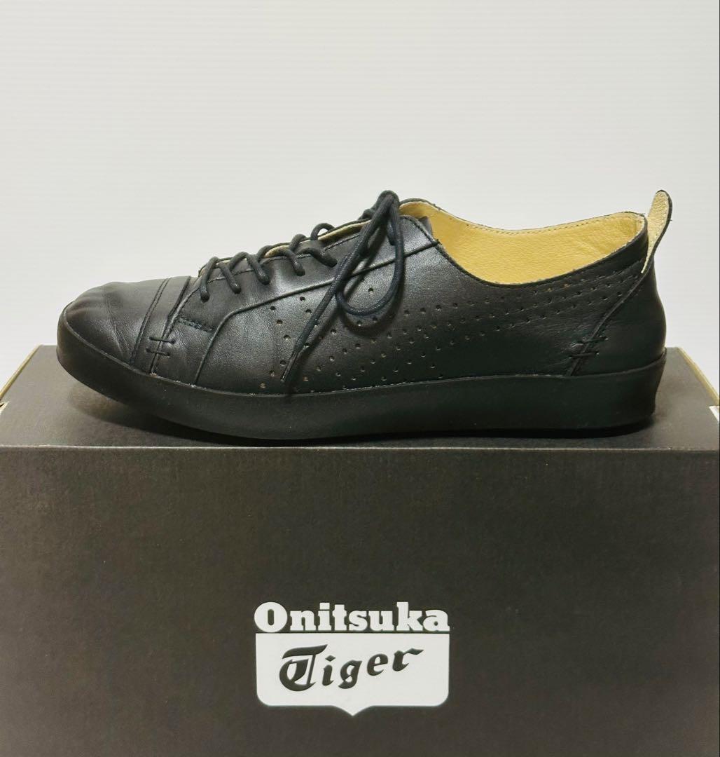 onitsuka tiger レザースニーカー　オニツカ　ブラック　ローカット