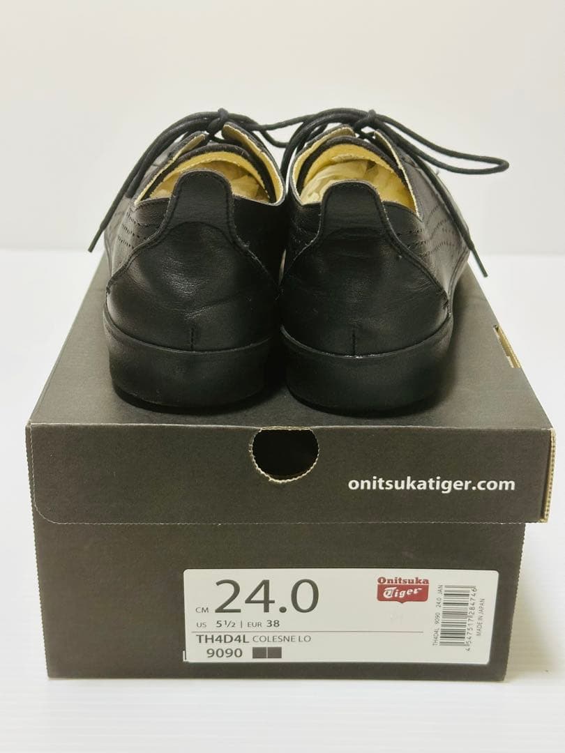 onitsuka tiger レザースニーカー　オニツカ　ブラック　ローカット