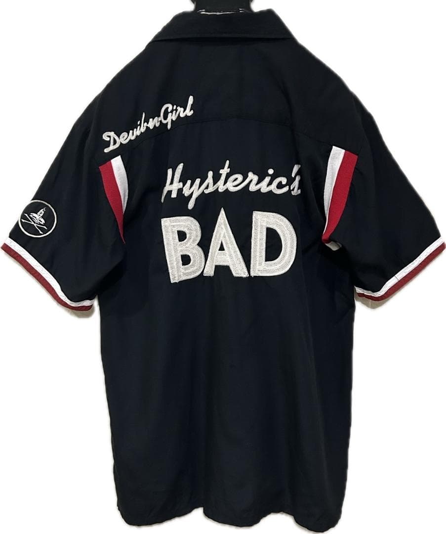 ＊HYSTERIC GLAMOUR BAD 刺繍 ピンボタン ボーリングシャツ