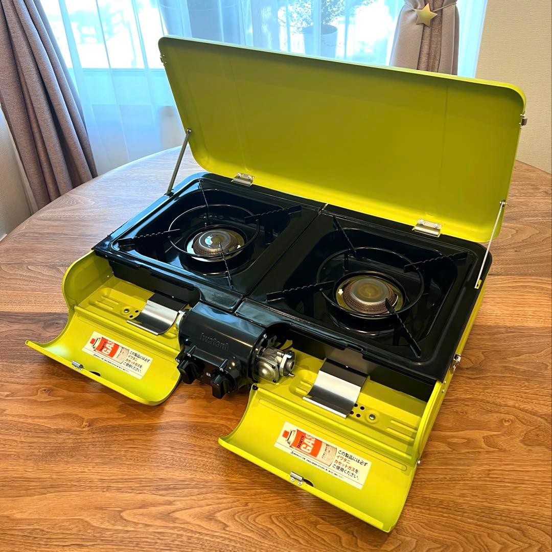 【超美品】 Iwatan CB-TBG-2 ツーバーナーコンロ