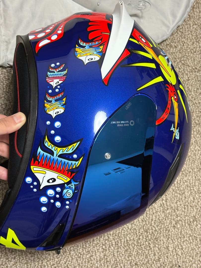 ヘルメット K1 WHITE ZOO CYAN (ホワイト ズー シアン) M