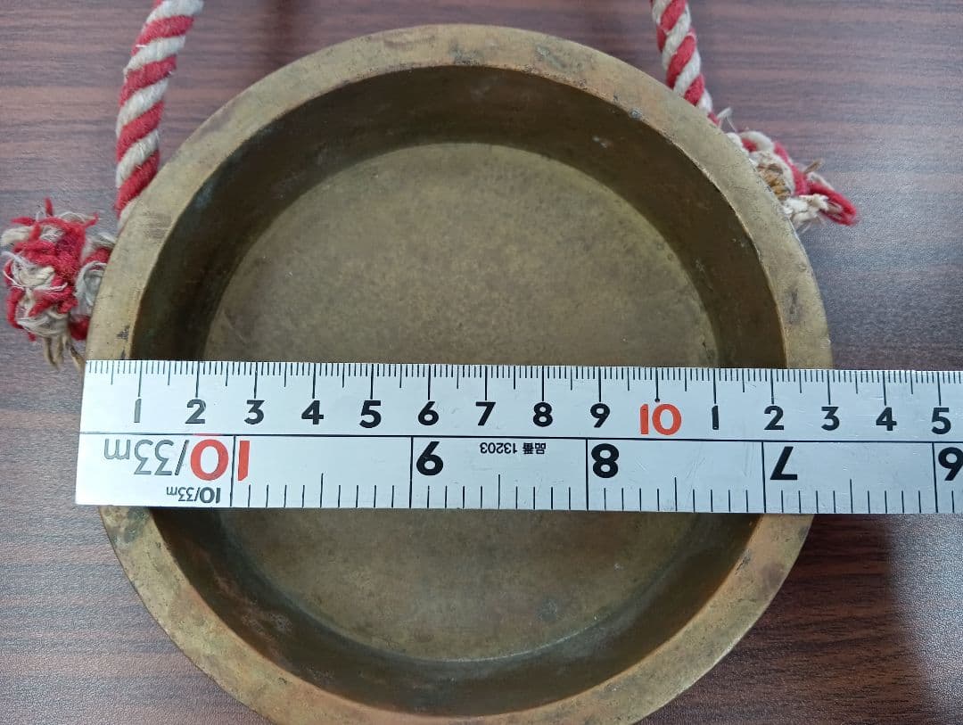 ま*こ様 ​古銅 摺り鉦 当たり鉦（すりがね/あたりがね）直径13cm 祭り鳴り