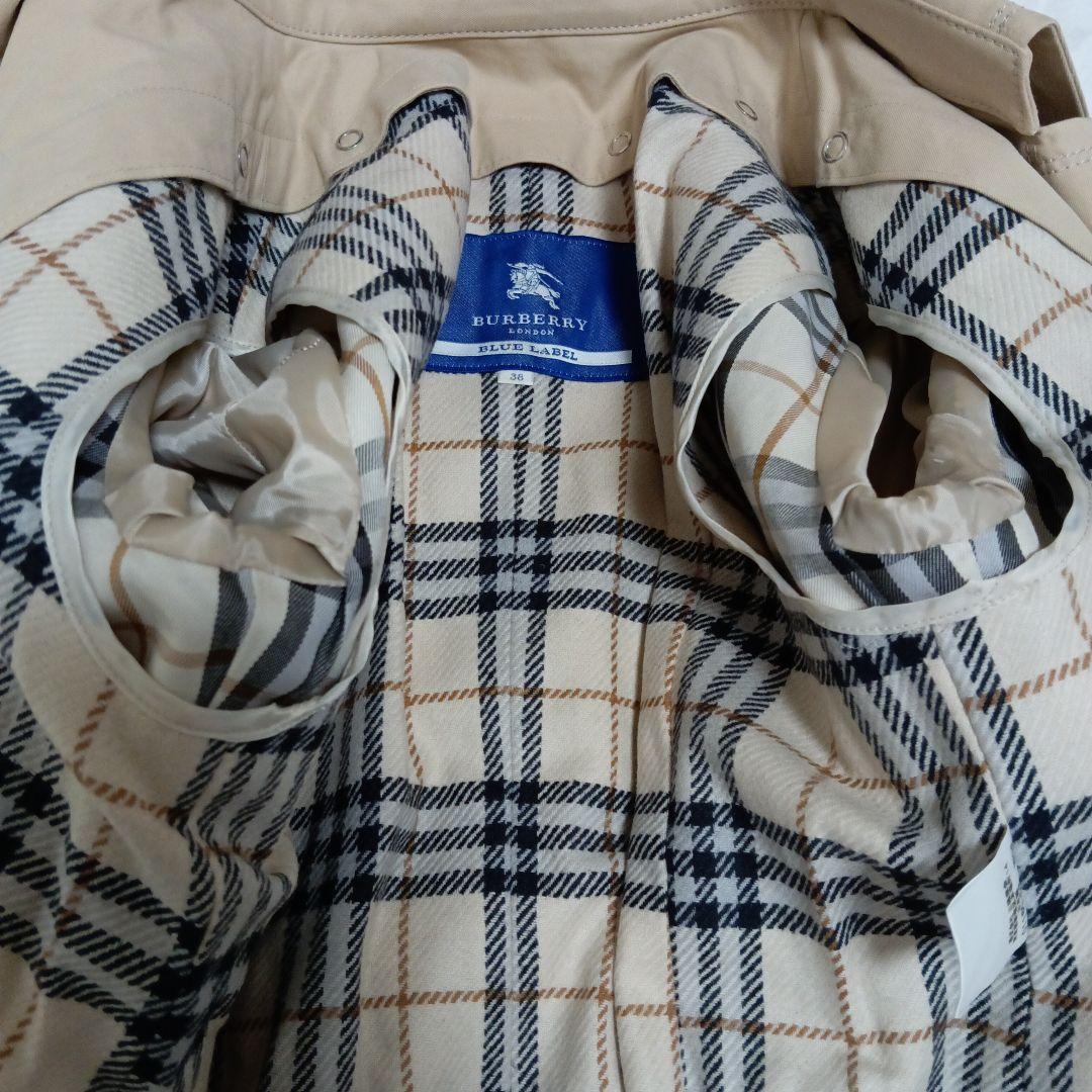 バーバリーブルーレーベル トレンチコート ノバチェック ライナー 38 三陽商会