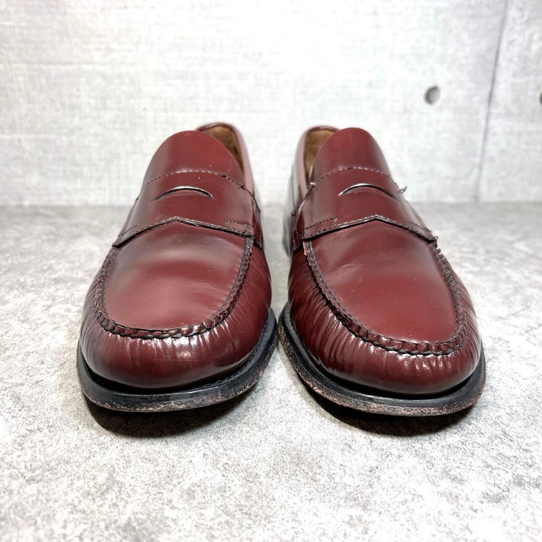 極美品【GHBASS】ローファー/LOGAN/ローガン/バーガンディ/革靴