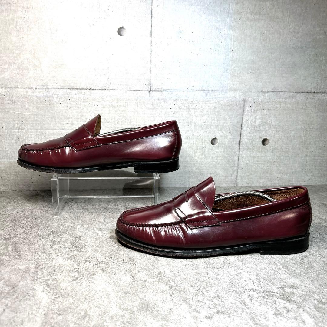 極美品【GHBASS】ローファー/LOGAN/ローガン/バーガンディ/革靴