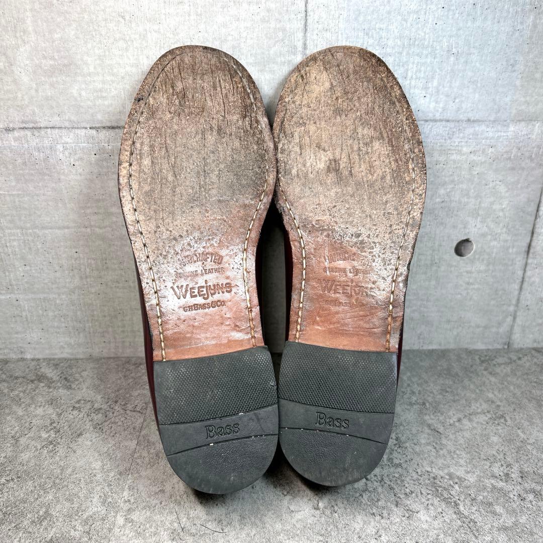 極美品【GHBASS】ローファー/LOGAN/ローガン/バーガンディ/革靴