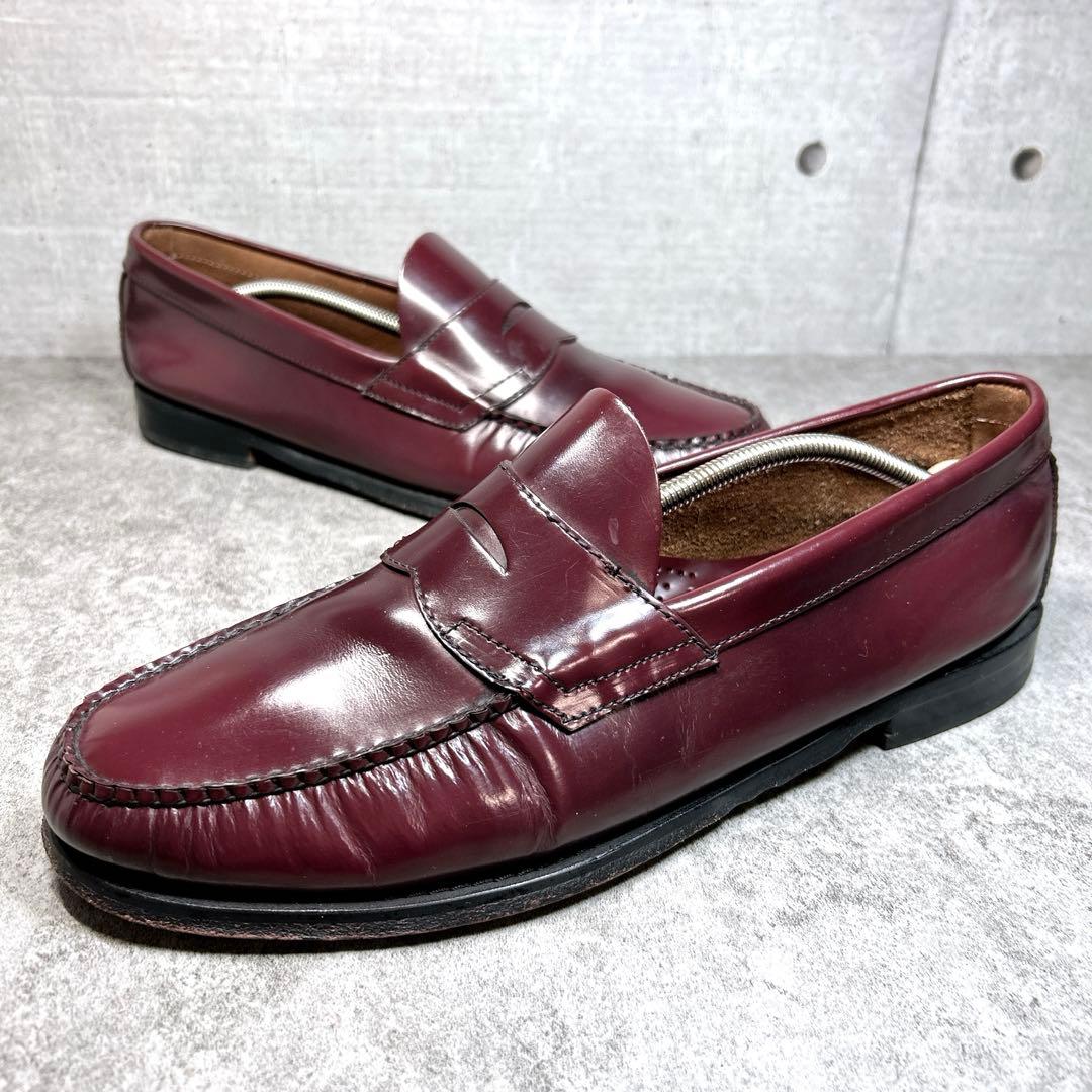 極美品【GHBASS】ローファー/LOGAN/ローガン/バーガンディ/革靴