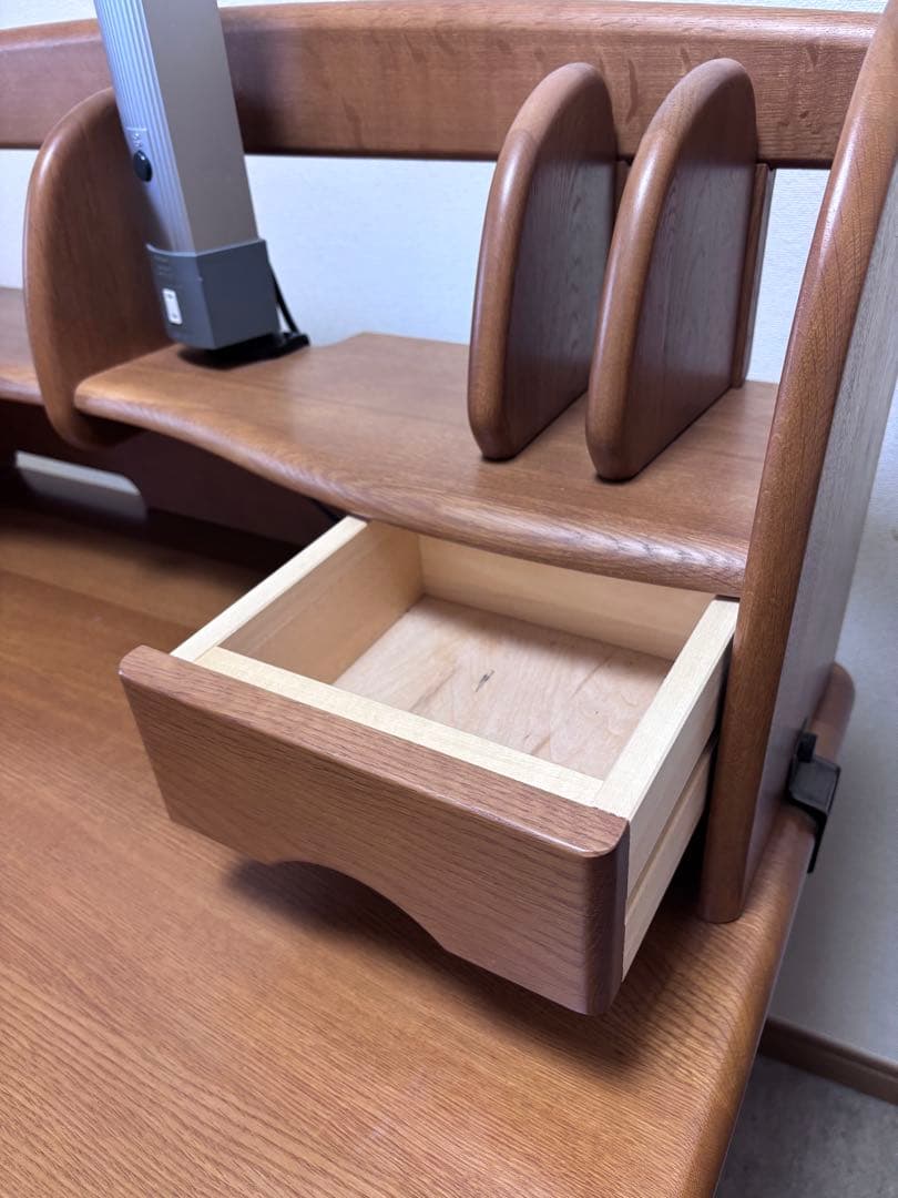 カリモク学習机 ４点セット ２-② 上棚デスクライト付