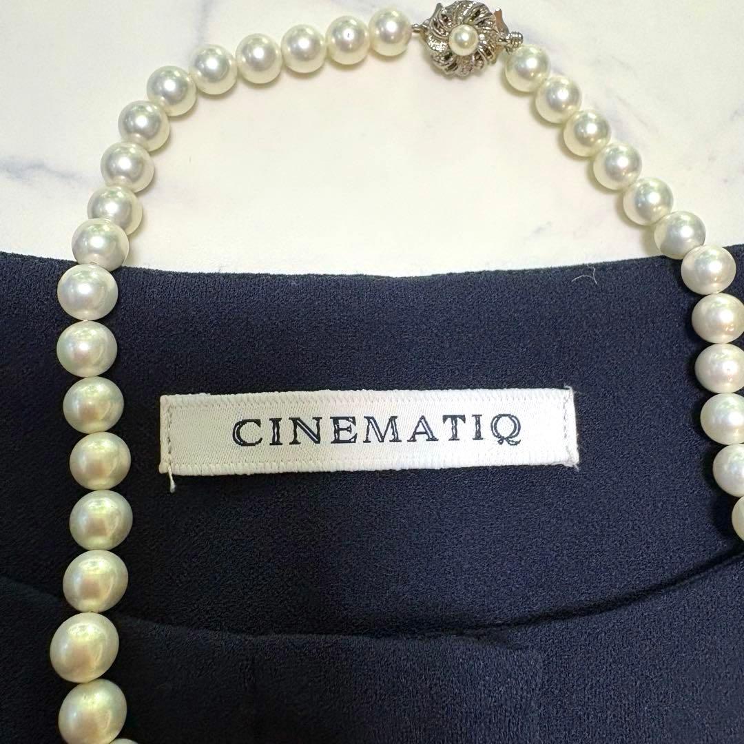 美品☆CINEMATIQ シネマティック ケリーワンピース ネイビー 前開き S
