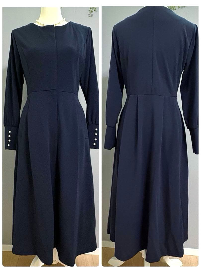 美品☆CINEMATIQ シネマティック ケリーワンピース ネイビー 前開き S