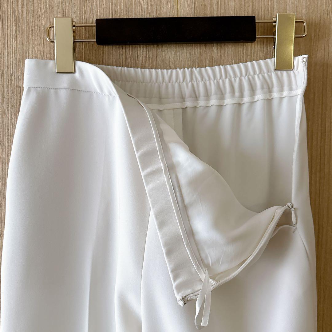 【1102】アナイ　ストレッチクロステーパードパンツ　アイボリー　フォーマル