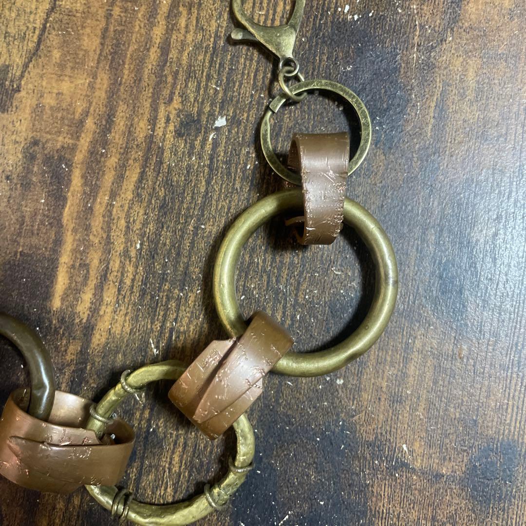 【超希少】1900s ウォレットチェーン　フランス製 真鍮アンティークビンテージ