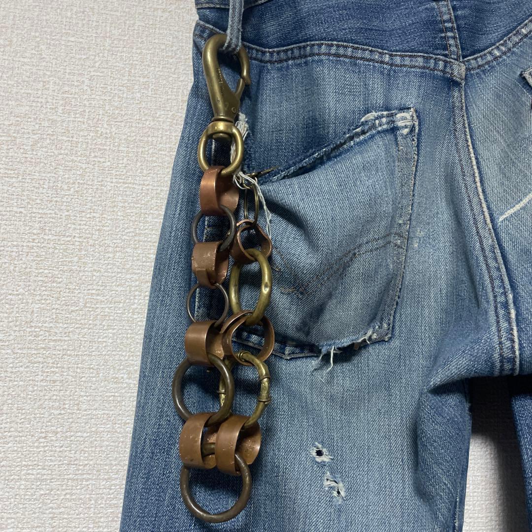 【超希少】1900s ウォレットチェーン　フランス製 真鍮アンティークビンテージ