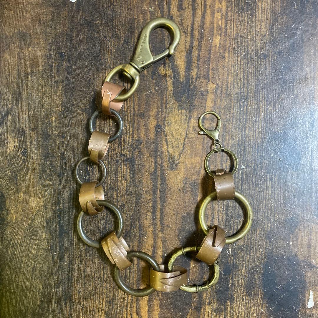 【超希少】1900s ウォレットチェーン　フランス製 真鍮アンティークビンテージ