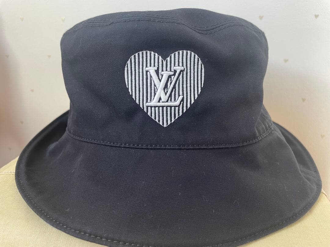 【ルイヴィトン 】キャップ　リバーシブル　デニム　ブラック