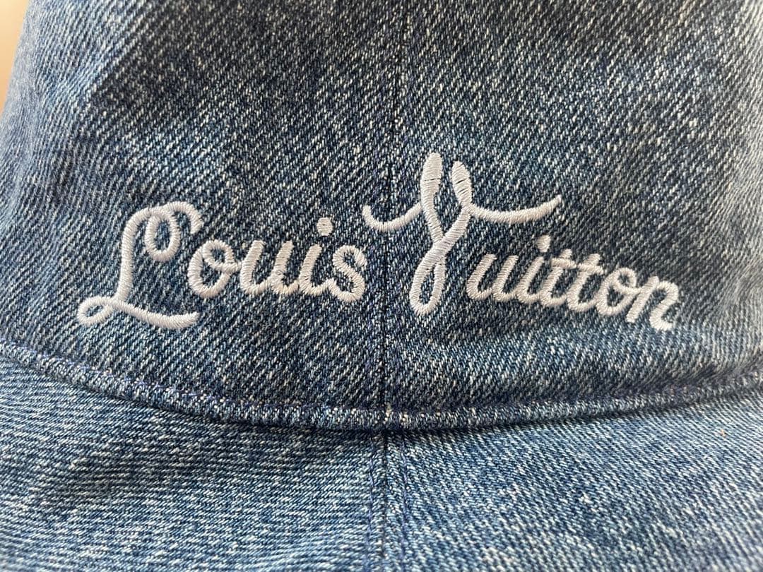 【ルイヴィトン 】キャップ　リバーシブル　デニム　ブラック