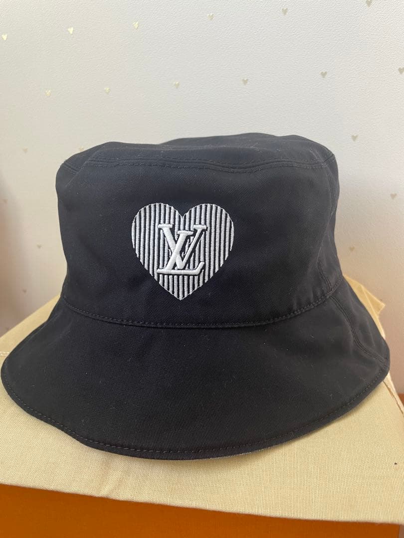 【ルイヴィトン 】キャップ　リバーシブル　デニム　ブラック