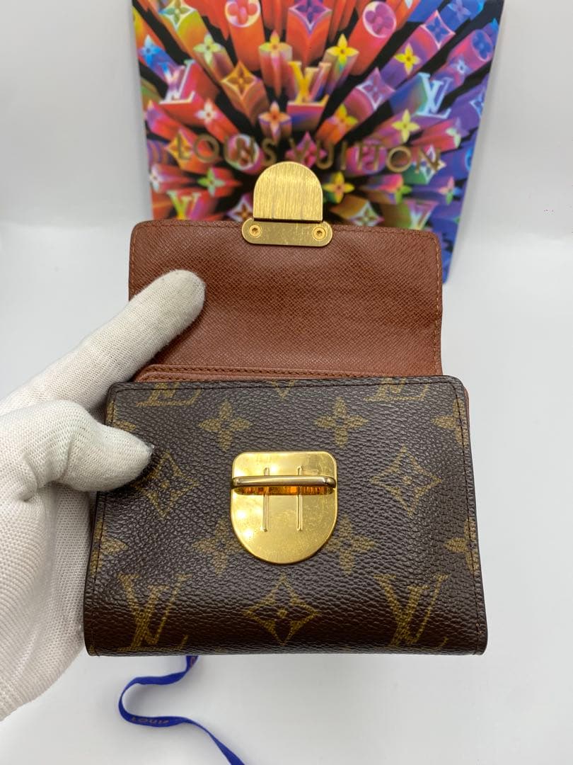 【極美品】ルイヴィトン モノグラム ポルトフォイユ ジョイ 折り財布 ブラウン