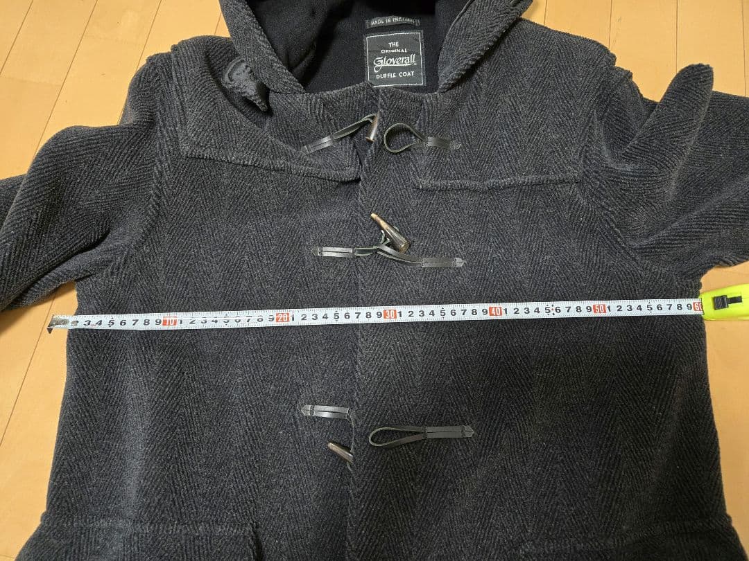 Gloverall ダッフルコート90s ダークグレーヘリンボーンウール