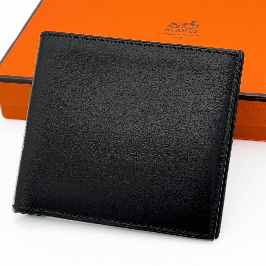 【美品】エルメス MC2 コペルニクス 二つ折り コンパクト 財布 黒