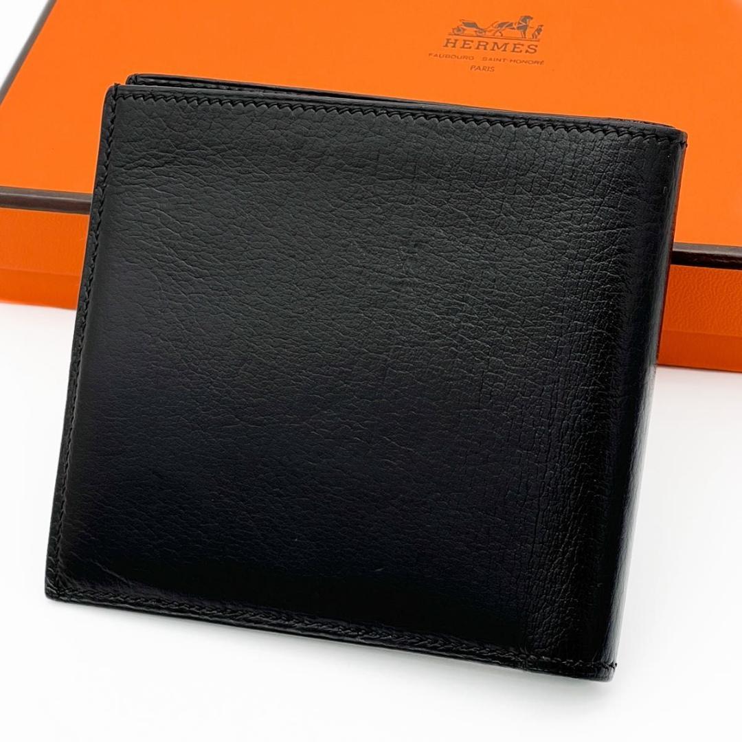 【美品】エルメス MC2 コペルニクス 二つ折り コンパクト 財布 黒