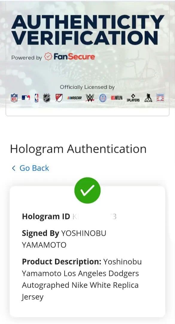 山本由伸／直筆サイン／ユニフォーム・ジャージ／ロサンゼルス・ドジャース／