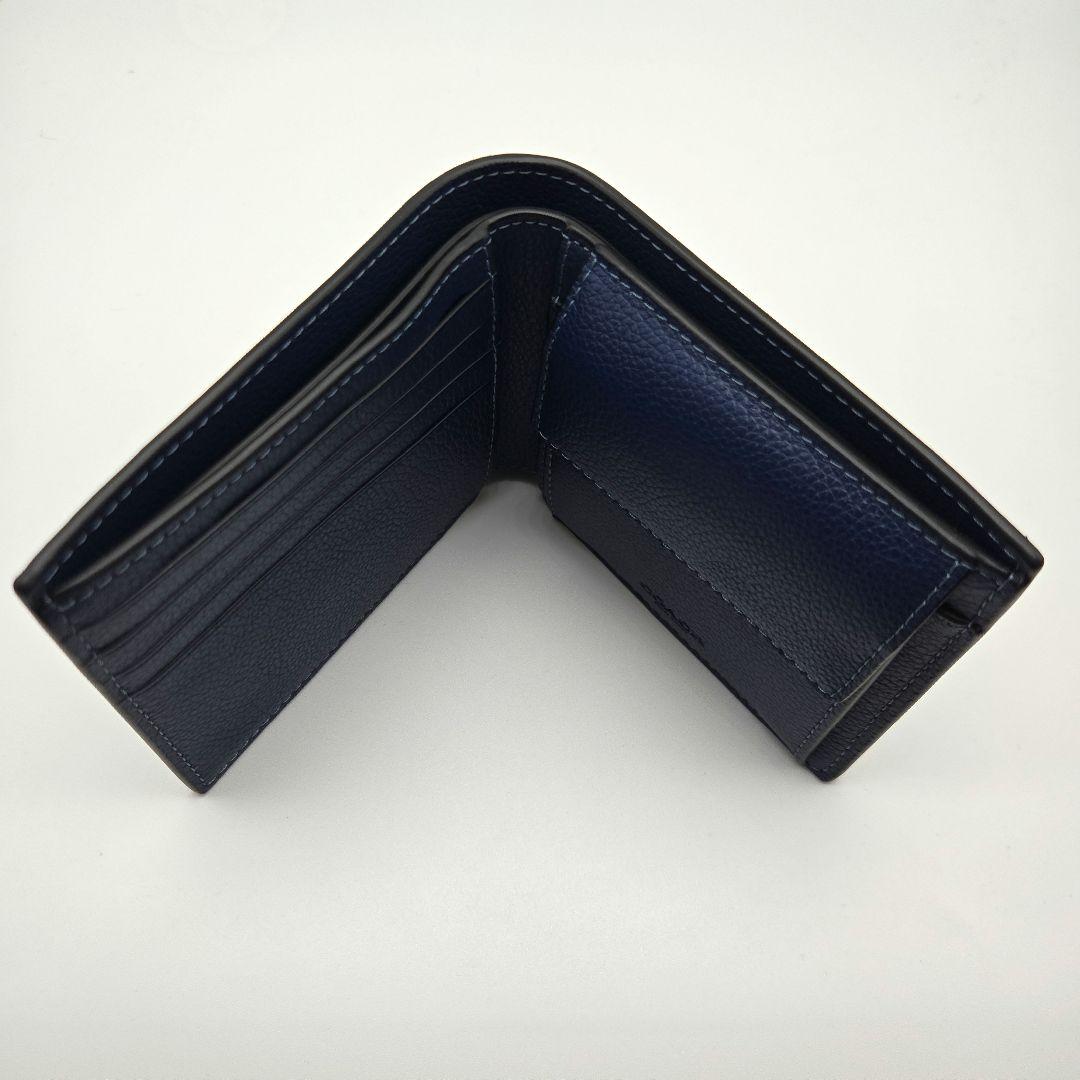 COACH 折り財布 新品 ブルー 新作 お札入れ 小銭入れ