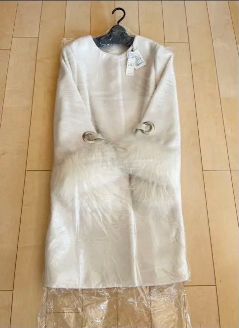 新品 FENNEL フォックスファーアクセントコート　ホワイト