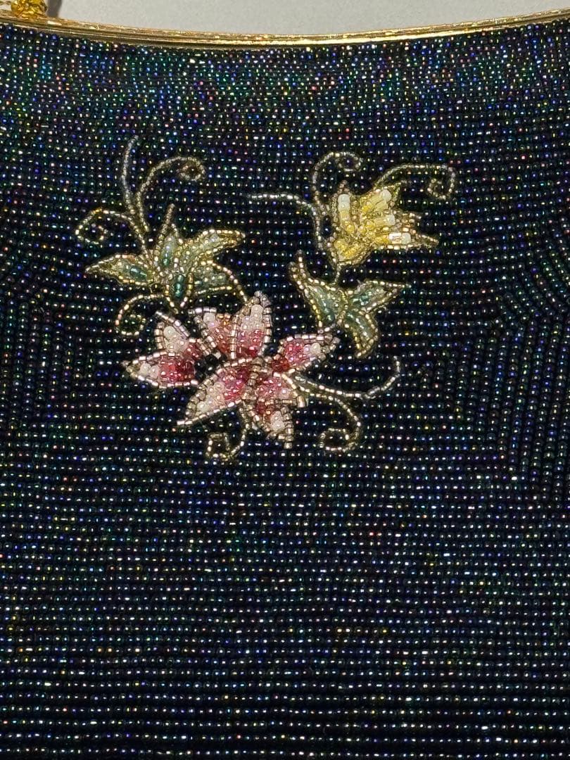 [ゆきこ] 総ビーズ　刺繍　紺色　水色　略礼装　カジュアル　卒業式