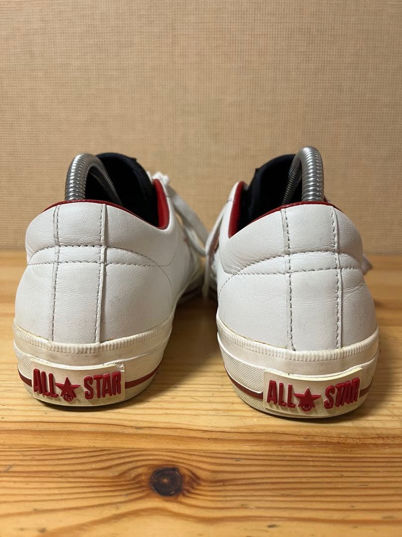 a432/コンバース ワンスター GF レザーWHITE/RED/25.5㎝