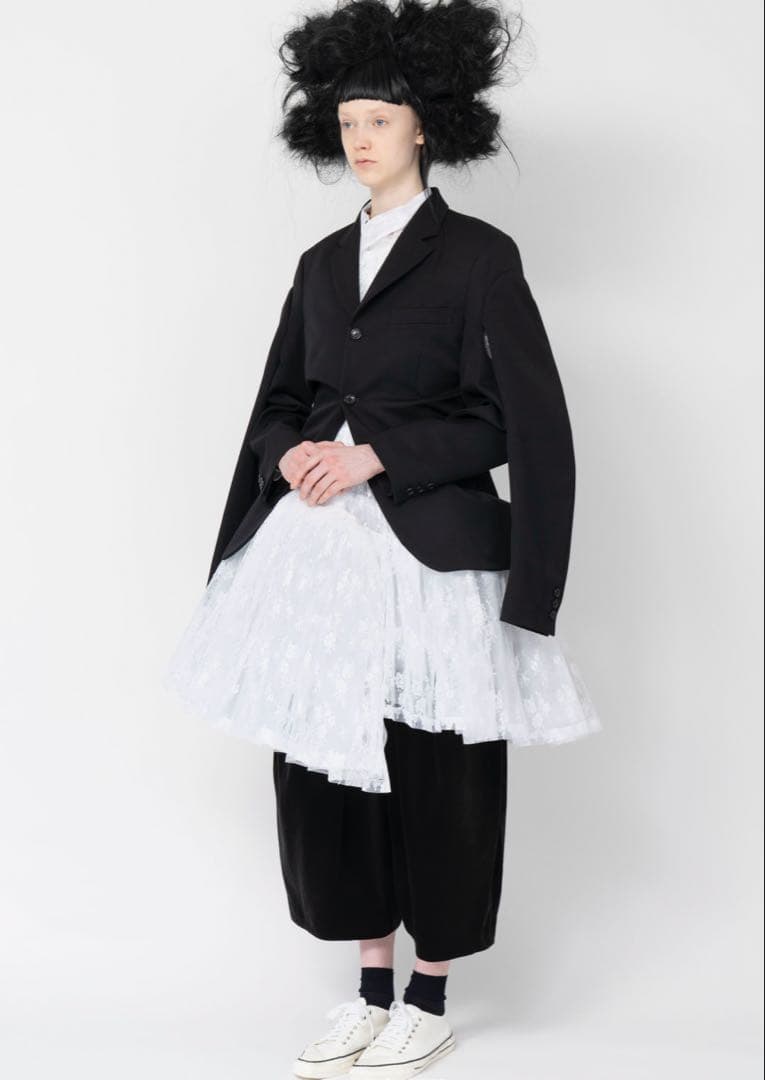 ☆未使用 コムデギャルソン コムコム 22AW 二重袖 テーラードジャケット 黒