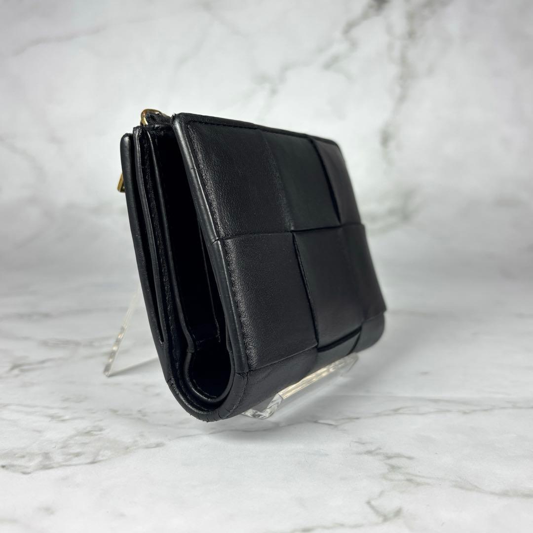 BOTTEGA VENETA ボッテガヴェネタ 二つ折り財布 カセット　ブラック