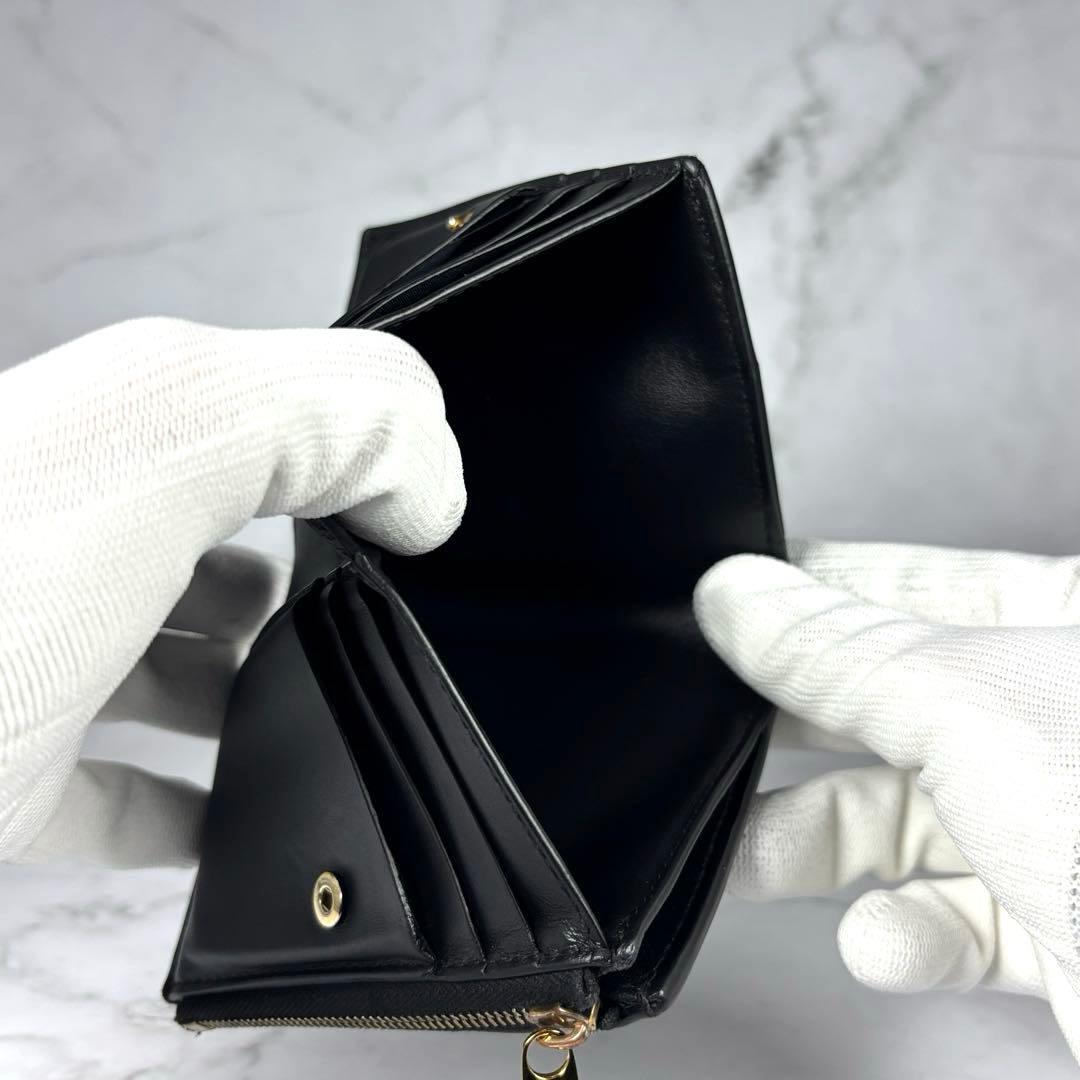 BOTTEGA VENETA ボッテガヴェネタ 二つ折り財布 カセット　ブラック