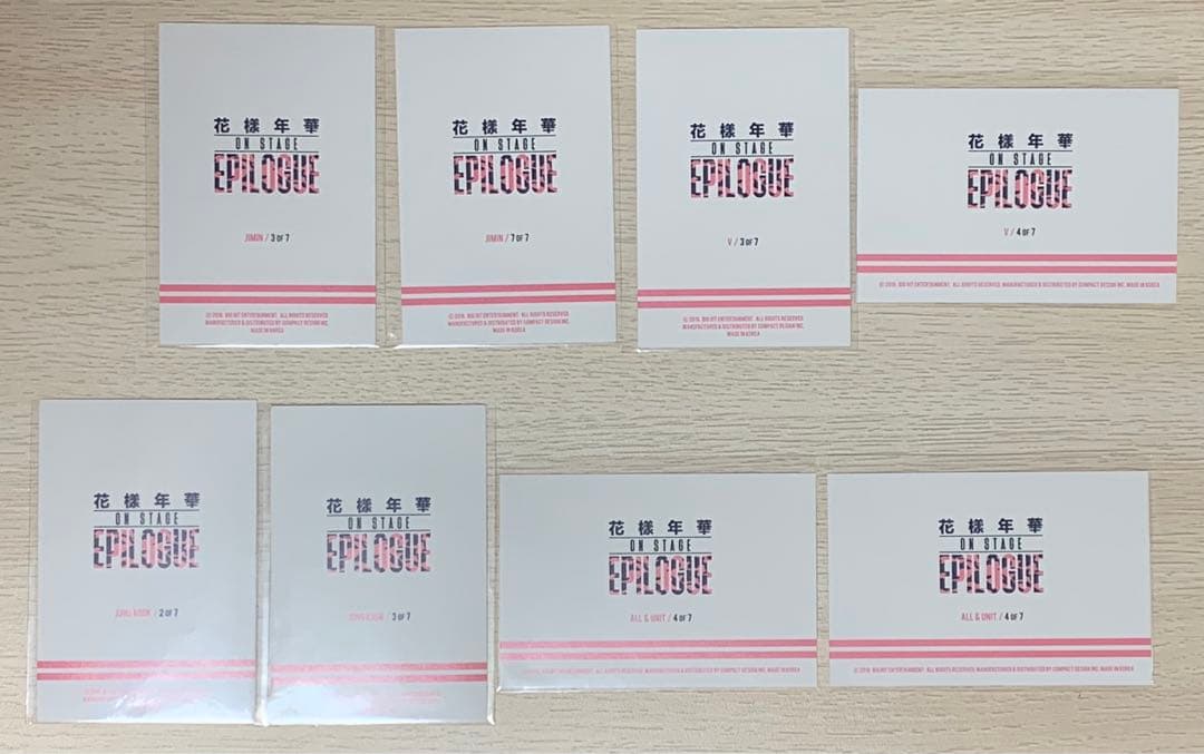 BTS 花様年華 ON STAGE EPILOGUE ミニフォト16枚セット