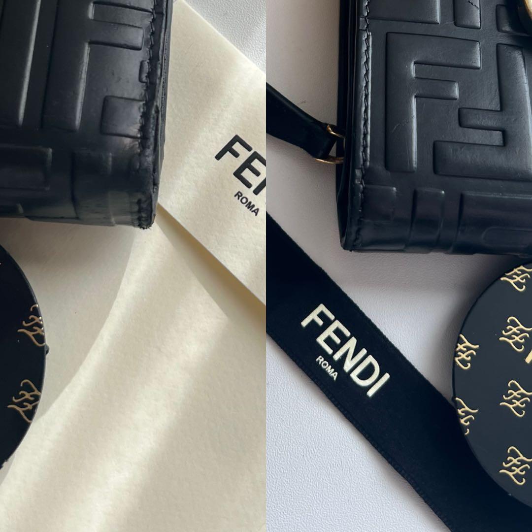 75 美品 FENDI フェンディ ズッカ 2つ折り財布