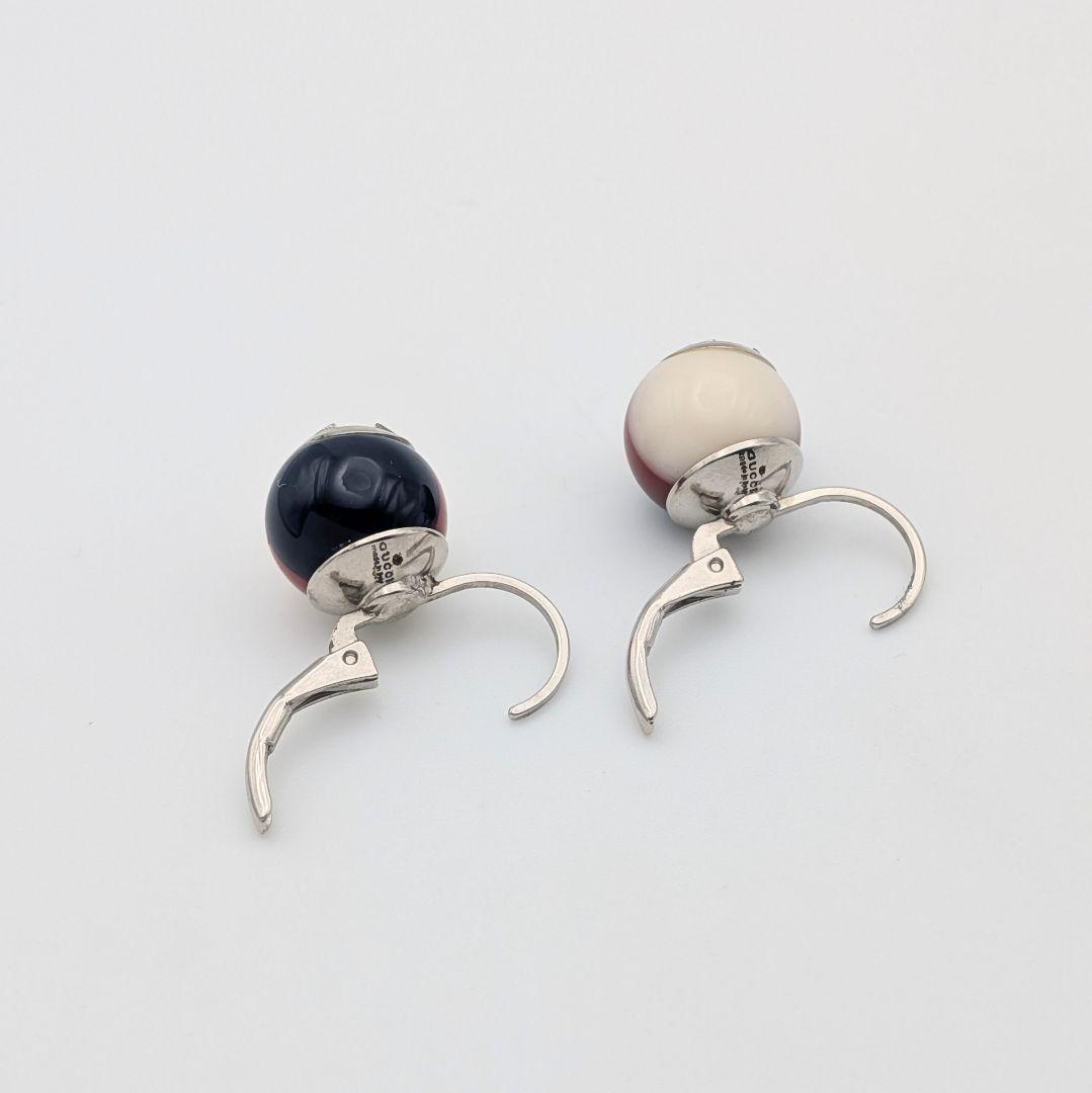 グッチ GUCCI インターロッキング トリコロール ピアス