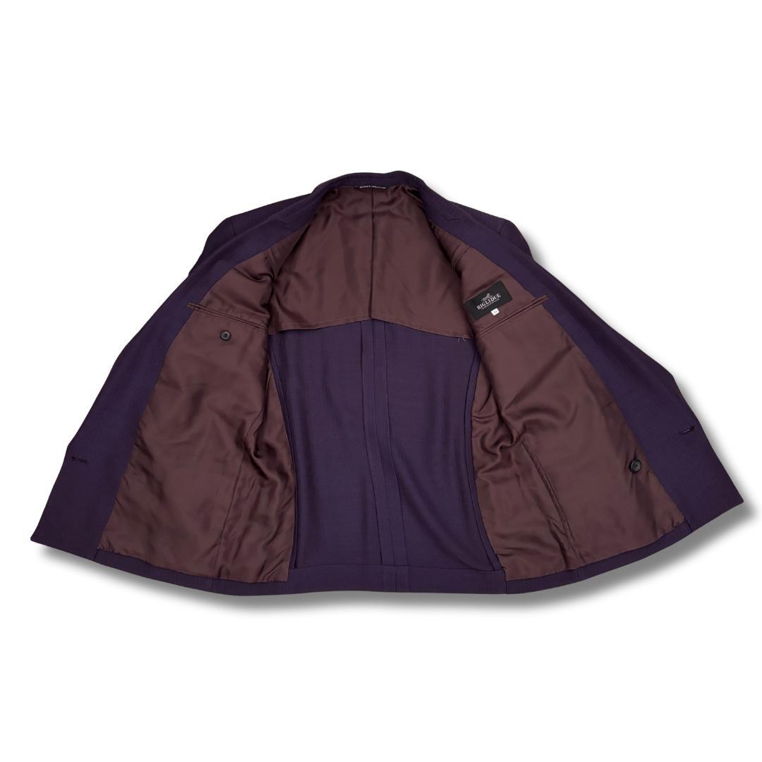 美品 BIGLIDUE ビリドゥーエ パープル セットアップ スーツ 44メンズ