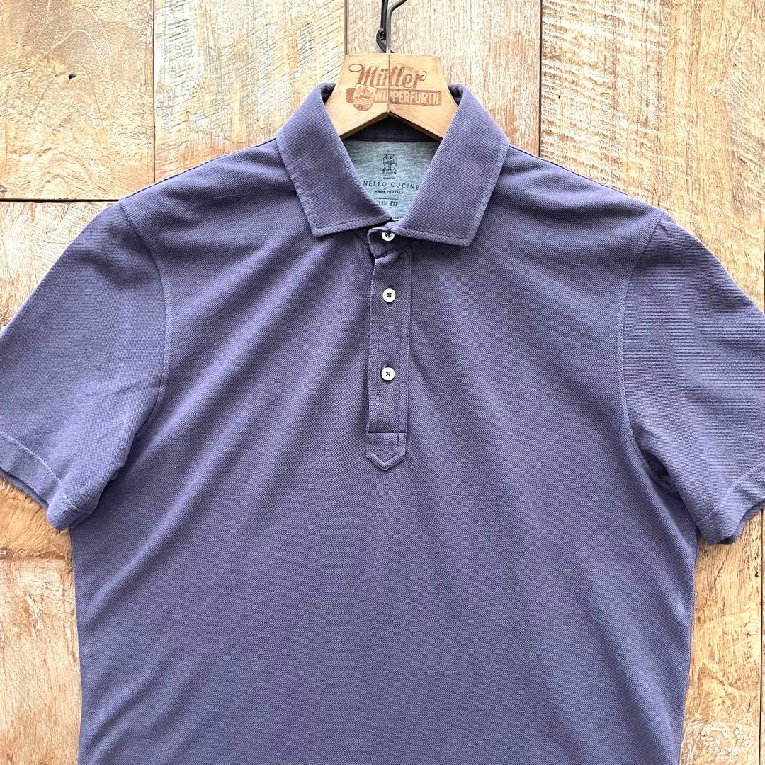 【極美品】BRUNELLO CUCINELLI 半袖 鹿の子 ポロシャツ XS