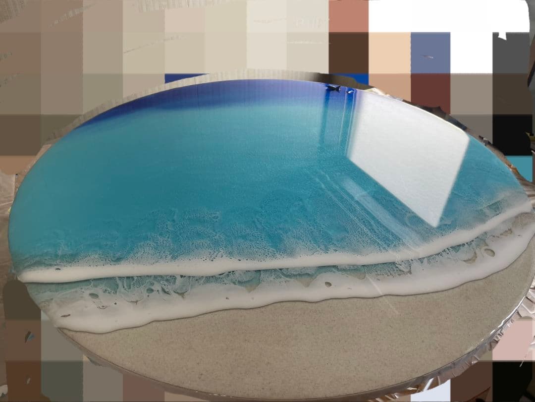 【さち(オーダー品)】海の丸テーブル