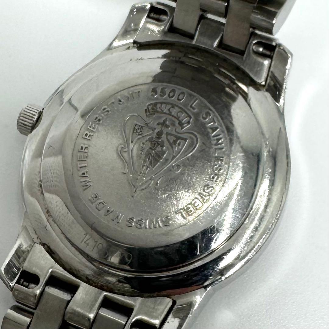 【美品】グッチ 5500L シェル文字盤 ダイヤ デイト 腕時計 レディース