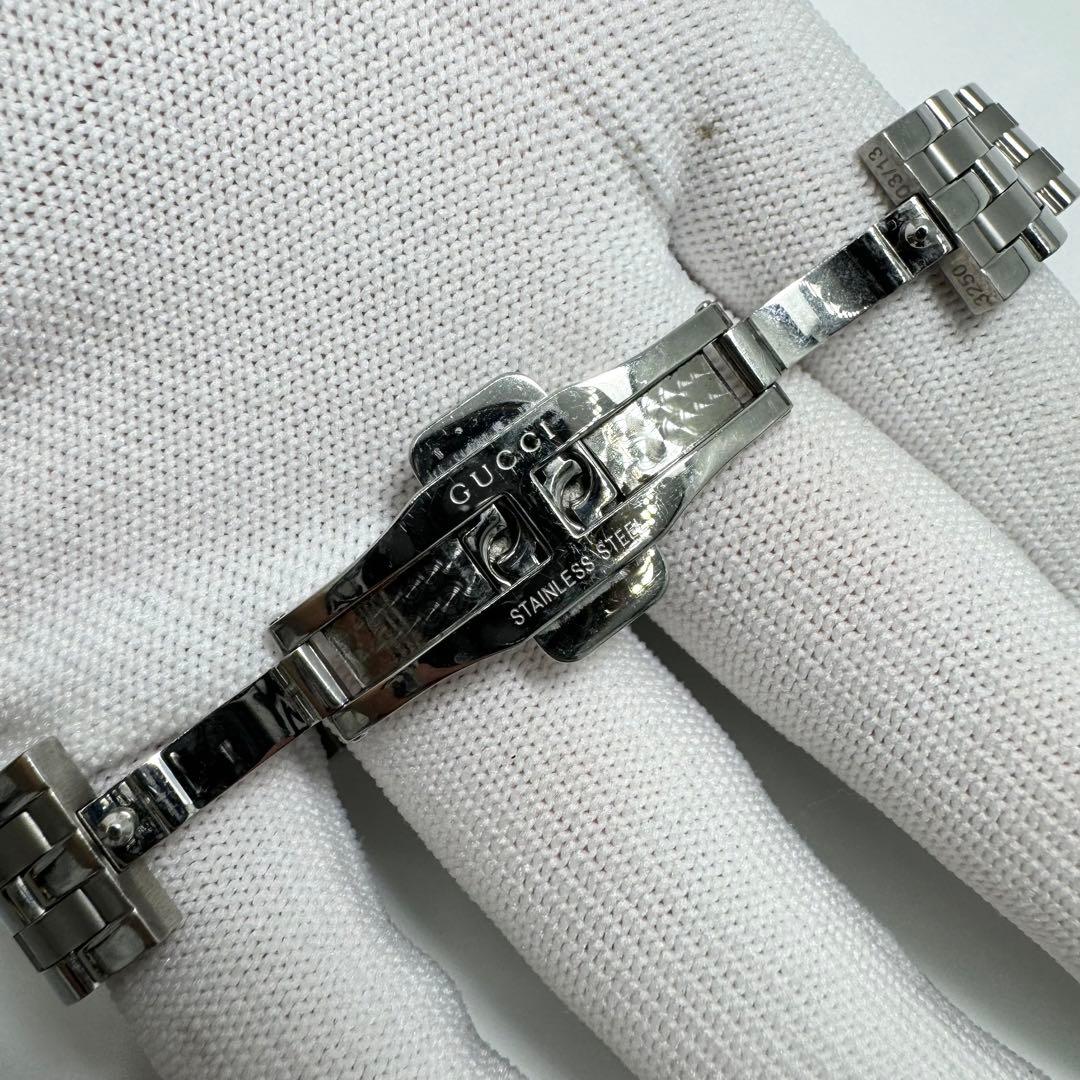 【美品】グッチ 5500L シェル文字盤 ダイヤ デイト 腕時計 レディース