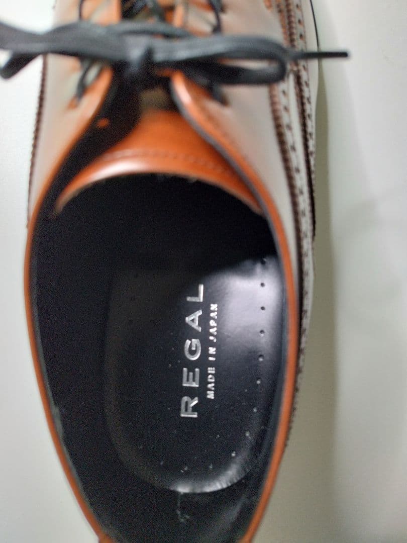 【超美品】 REGAL ウイングチップ（フルブローグ）内羽根　ブラウン　25㎝