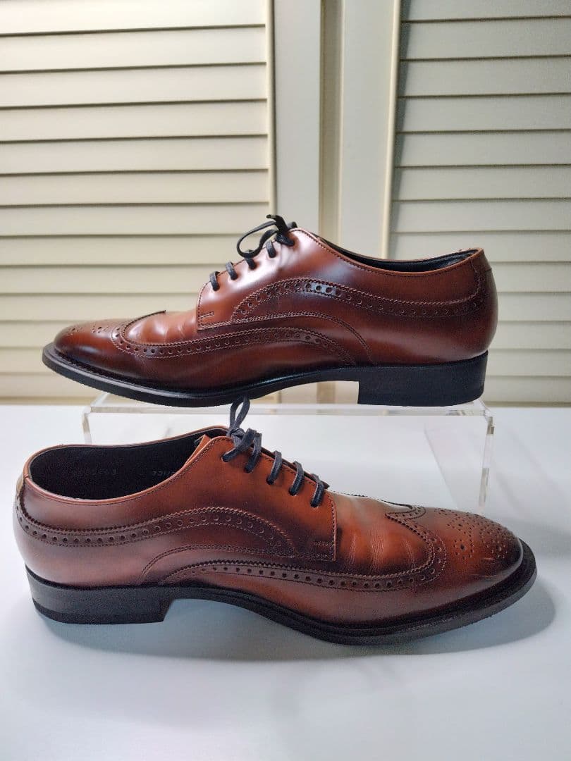 【超美品】 REGAL ウイングチップ（フルブローグ）内羽根　ブラウン　25㎝